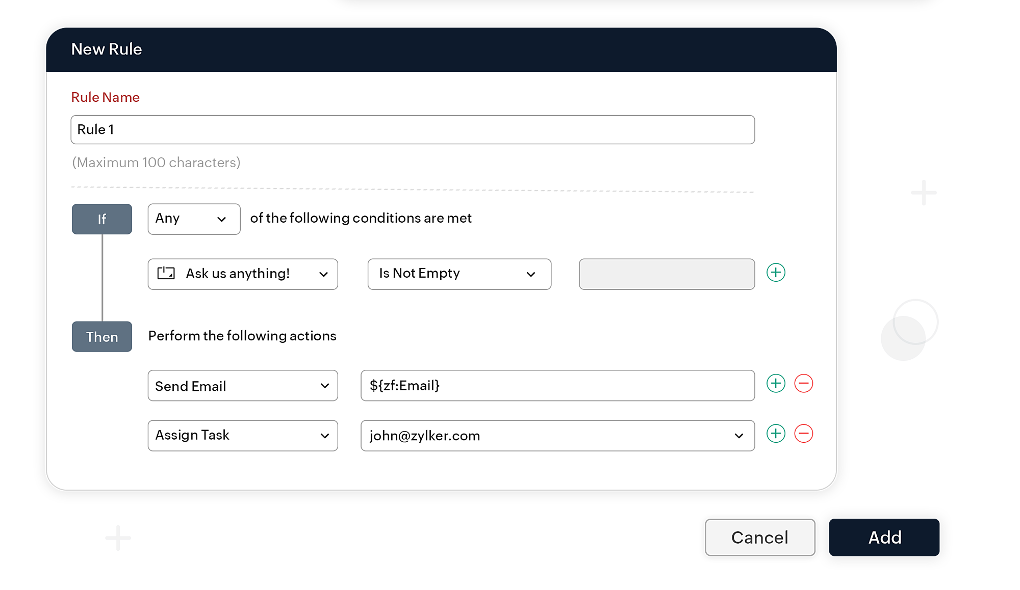 Assign tasks based on conditions