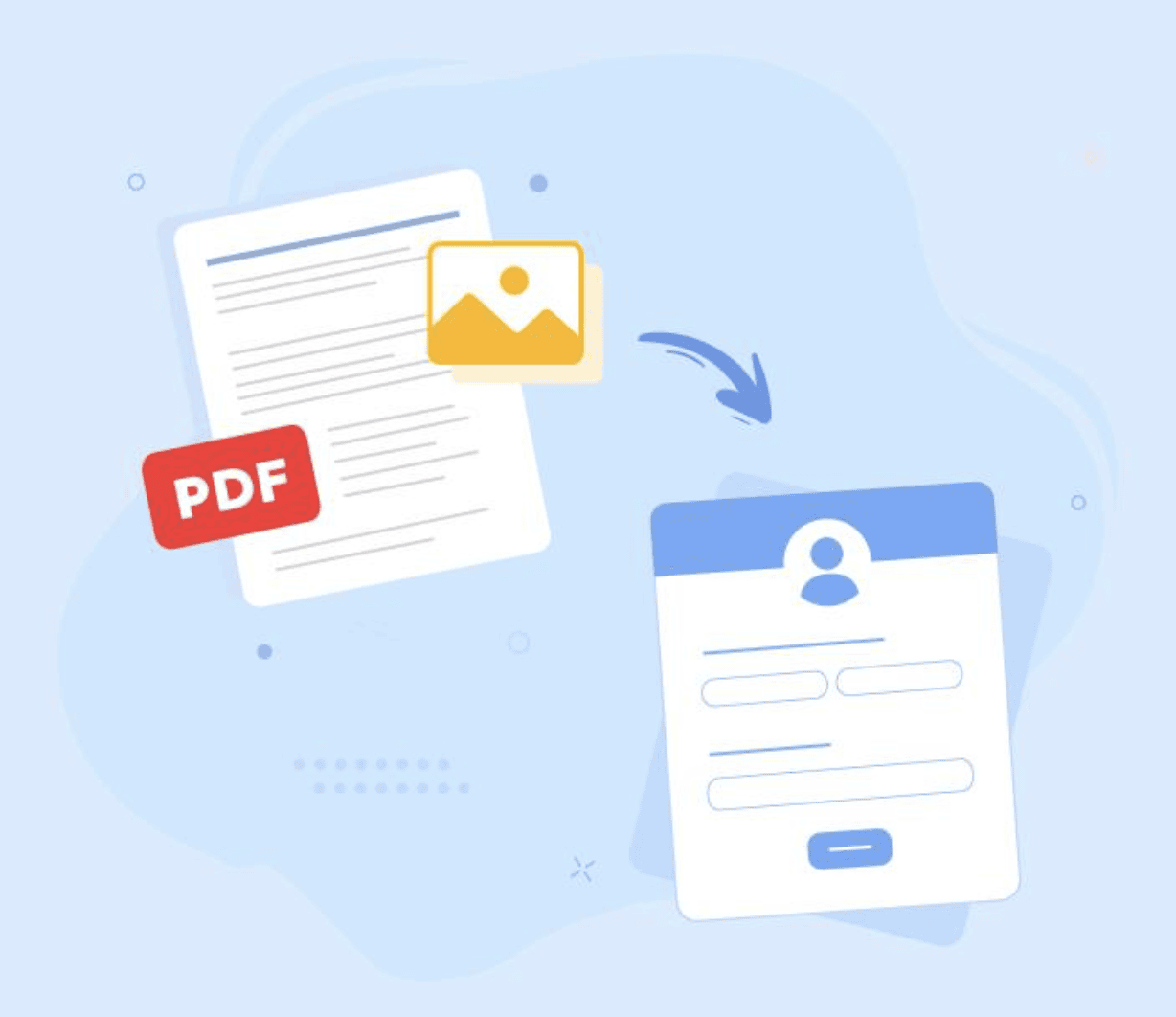 Convert PDFs or images into contact forms