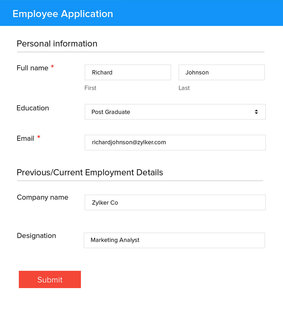 Push form entries to Zoho Sheet Integrate Zoho Forms with Zoho Sheet