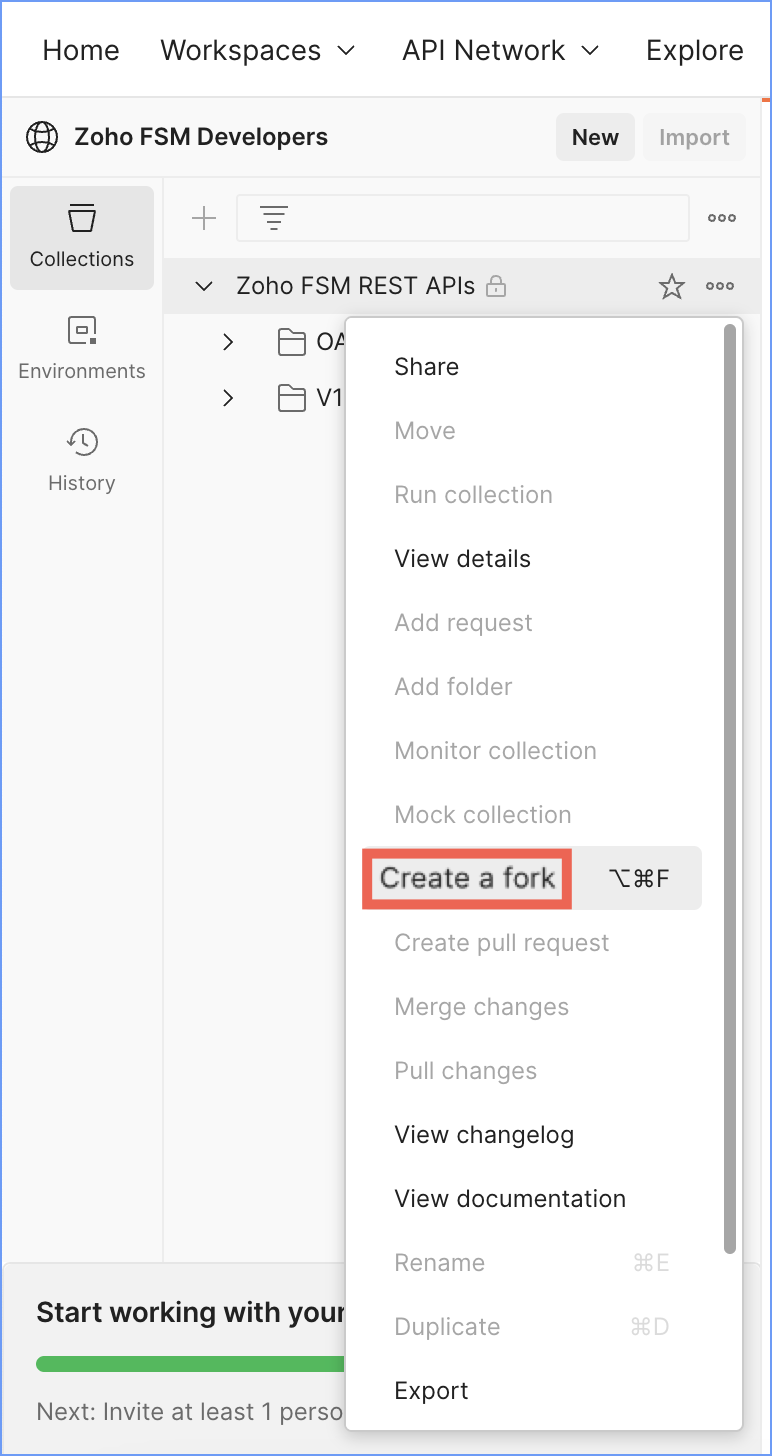 API Collection | Online Help - Zoho FSM