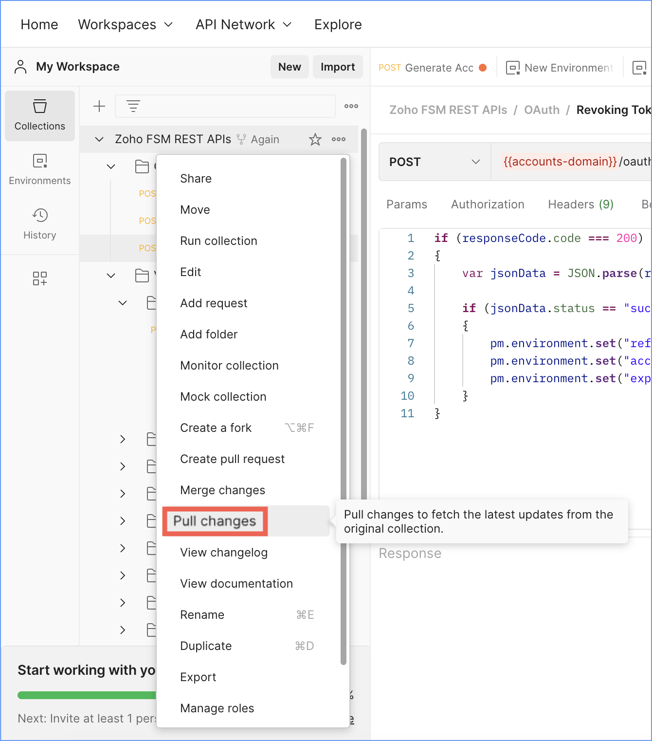 API Collection | Online Help - Zoho FSM