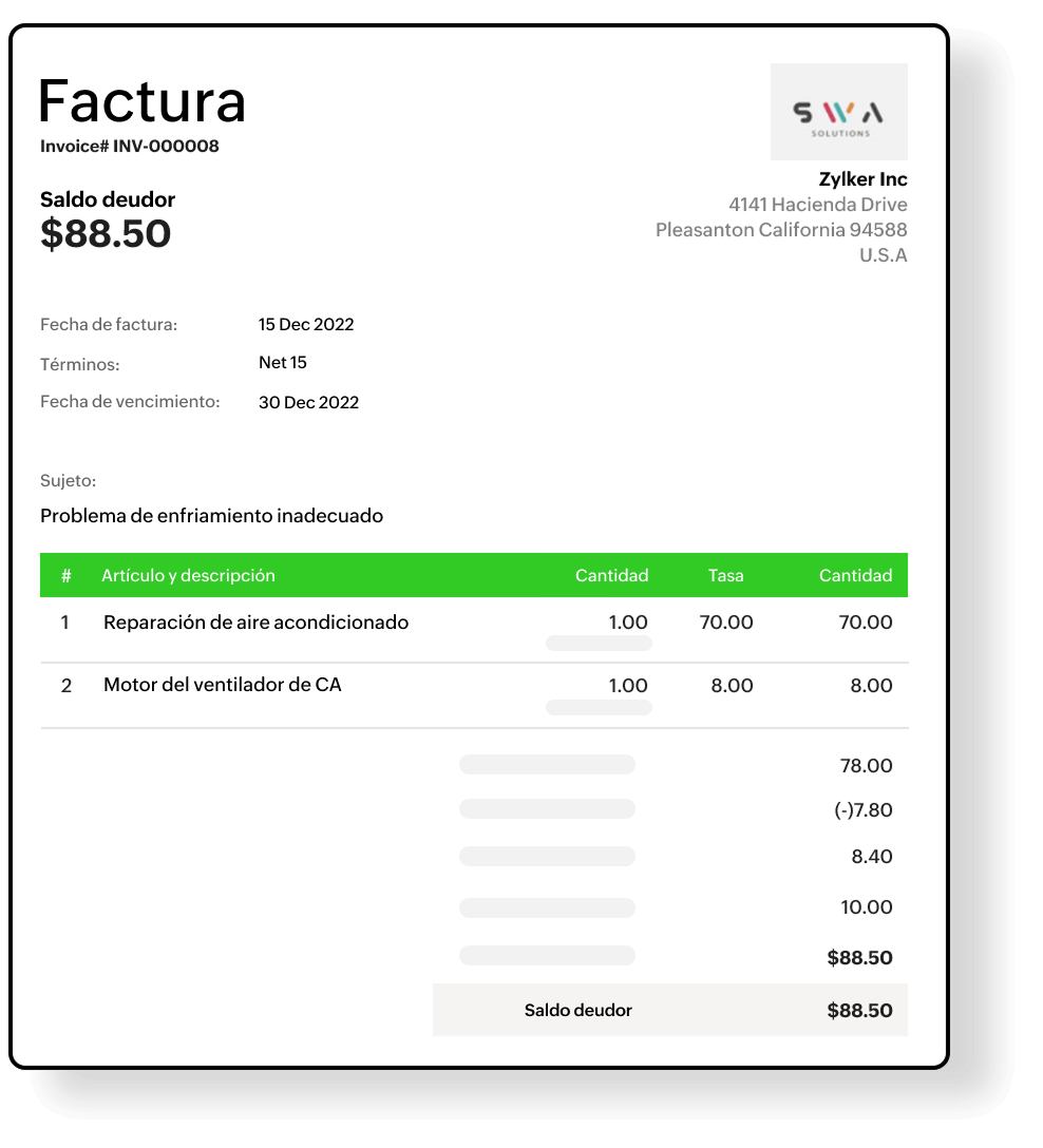 Gestión de facturas