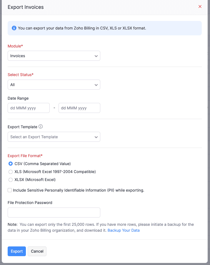 Export Module