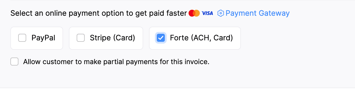 Enable Payment Options