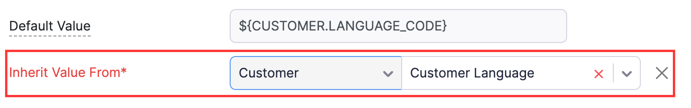 Select the module and the field from which the module should inherit data.