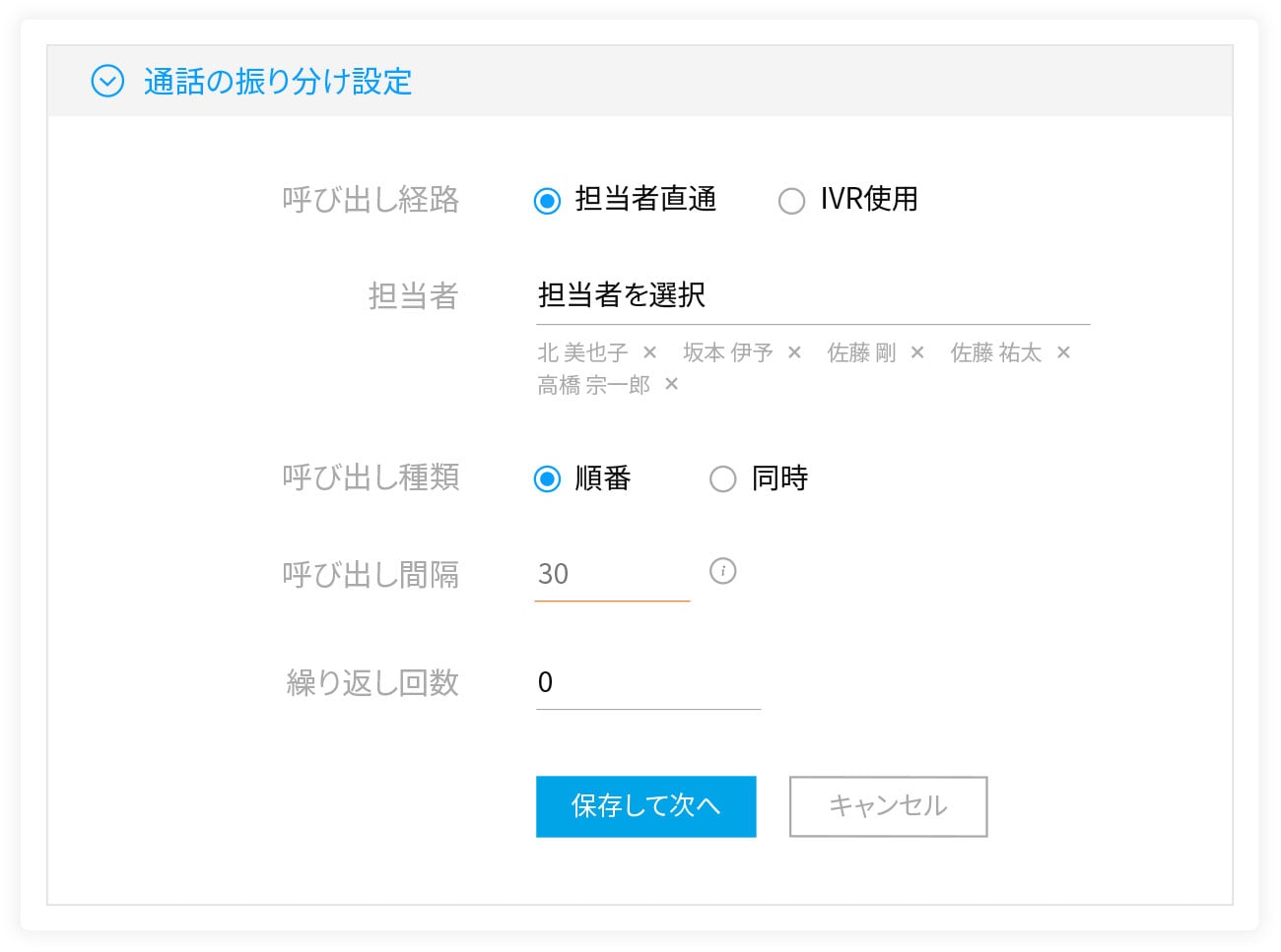 通話設定