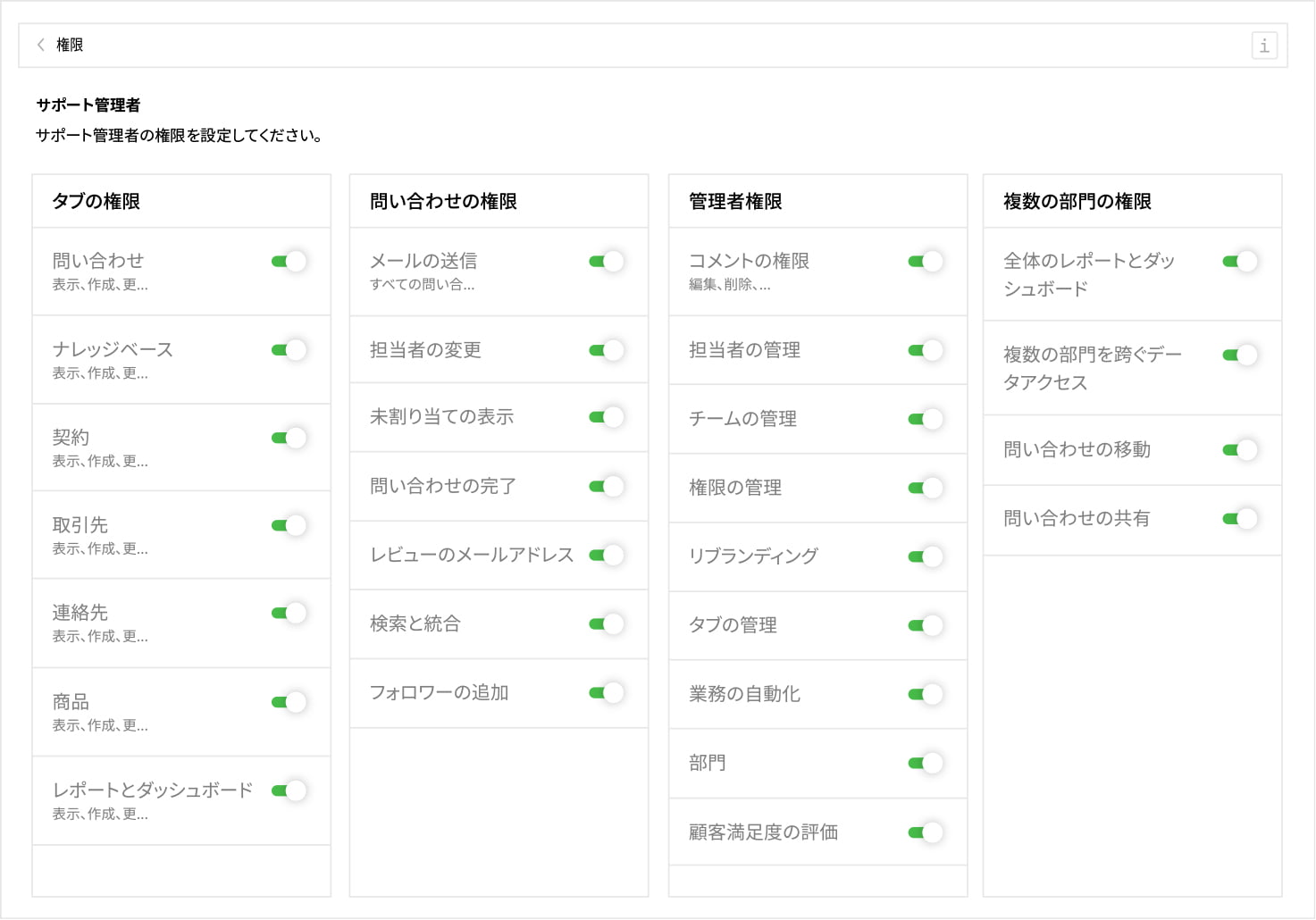 権限設定