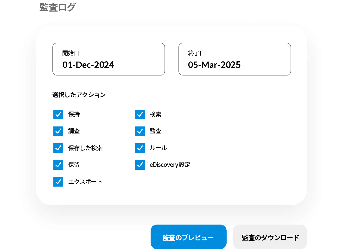 あらゆるアクションを記録