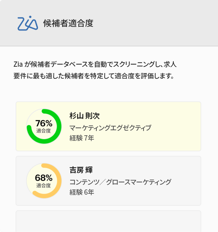 Zoho Recruit のZia の候補者マッチング