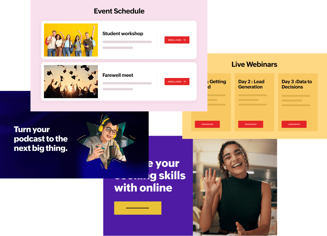 How Zoho LandingPage helps every type of institution