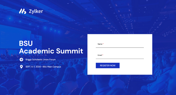 Event registration landing page template