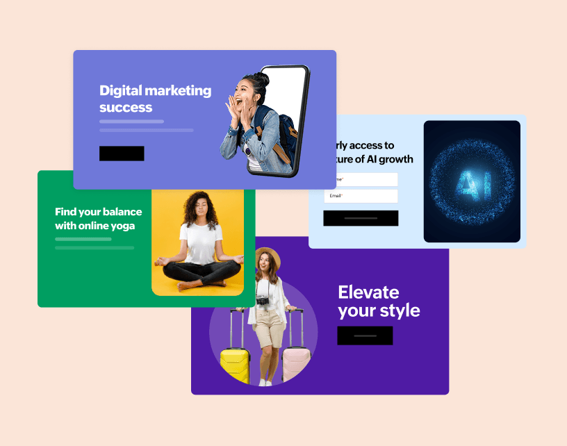 Four landing page types compared