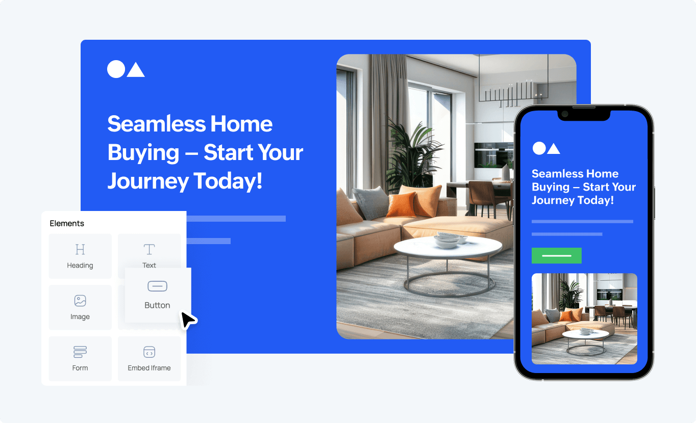 Instantly create landing pages without the need for developers