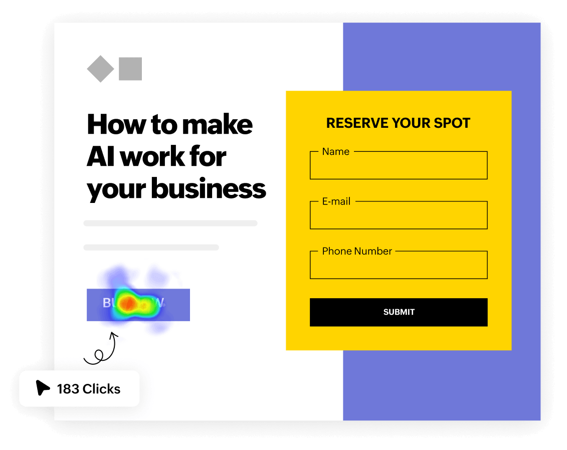 Landing page analytics overview