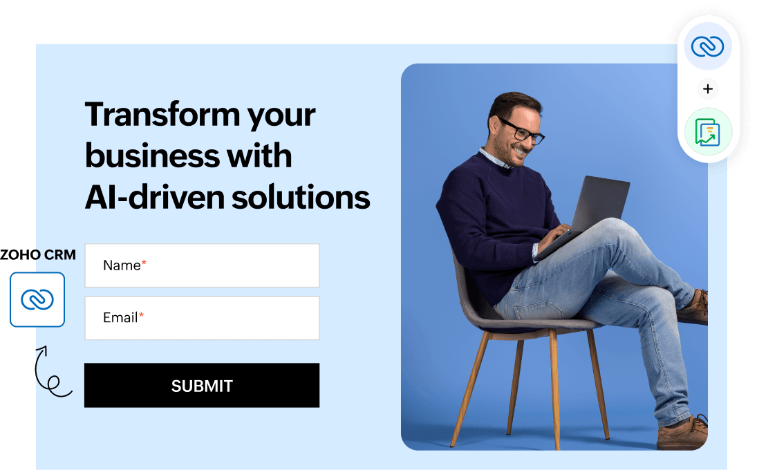 Integration between landing page and CRM tools