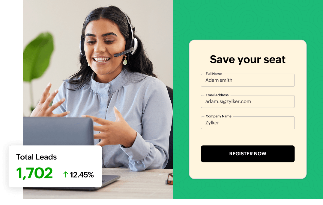 Lead generation concept showing visitor engagement