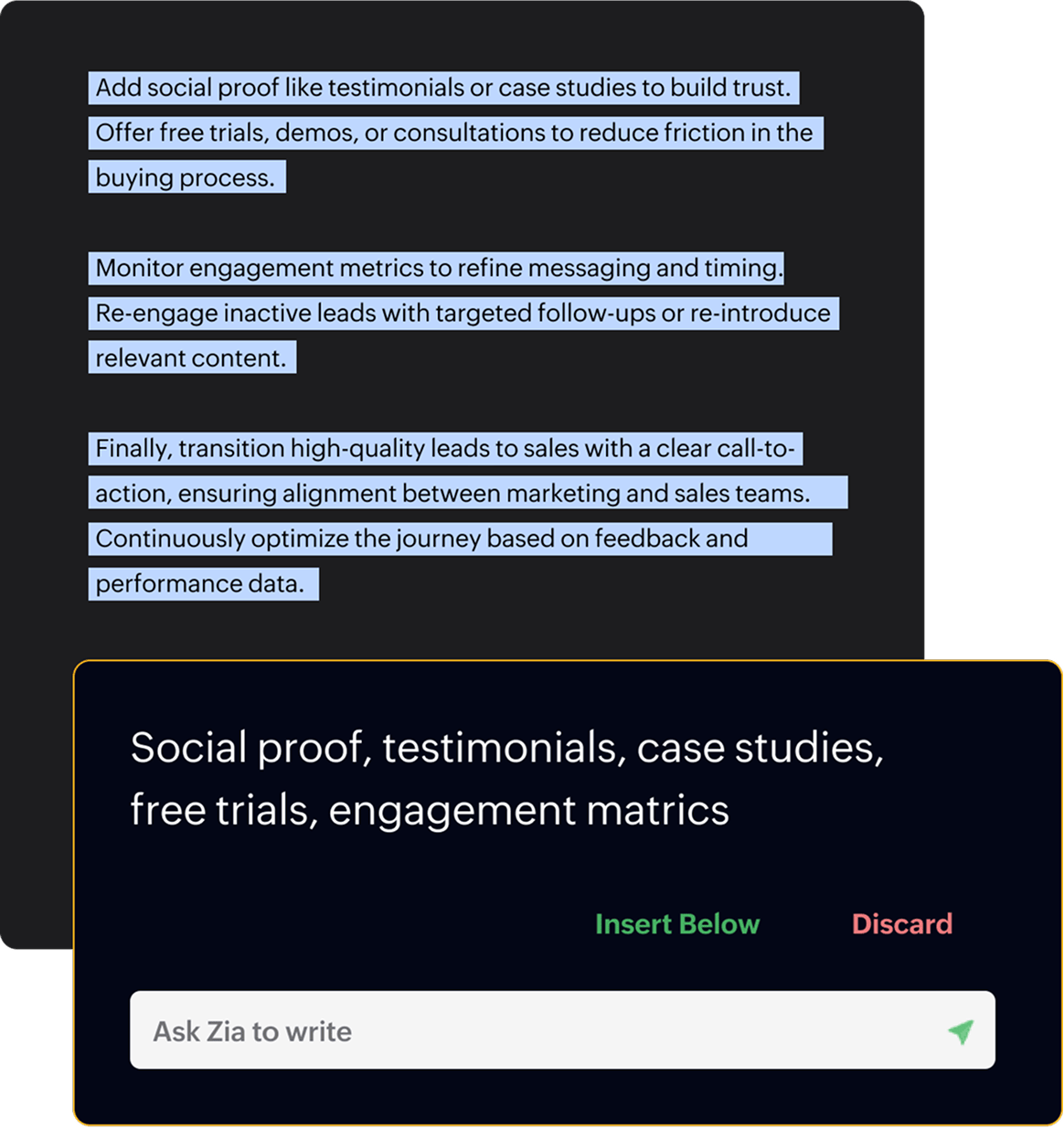 Derive keywords in a single click