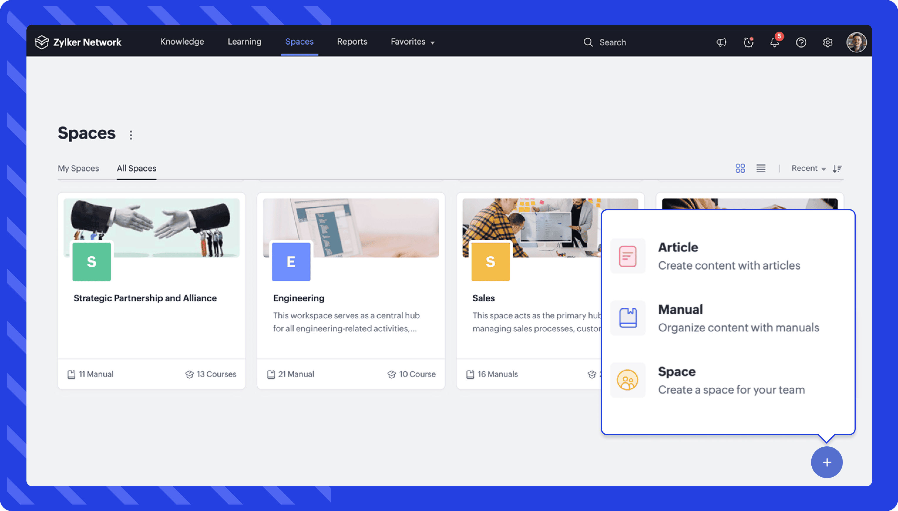 Build spaces for your teams