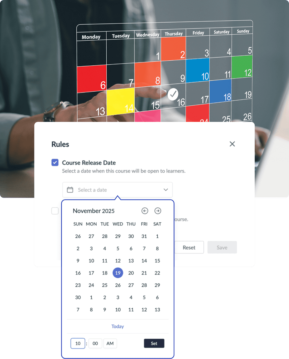 Set course release date