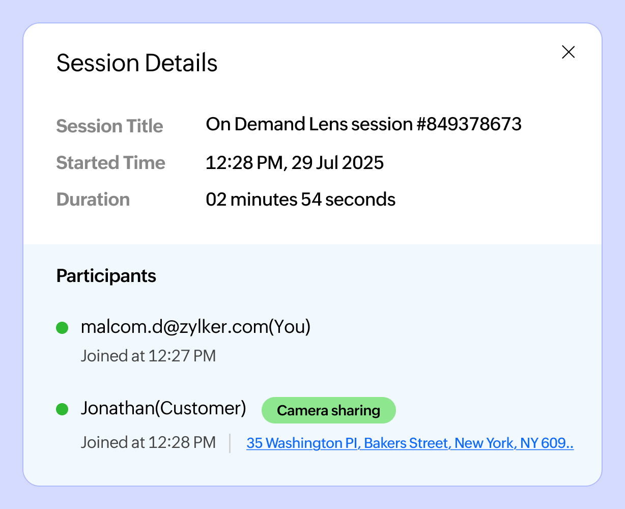 How to access Geo Location in Zoho Lens