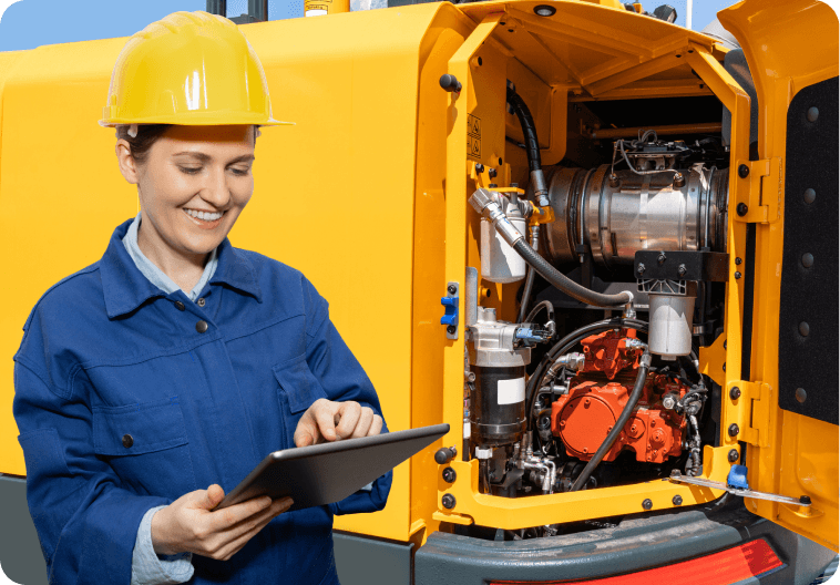 Field service technician using AR