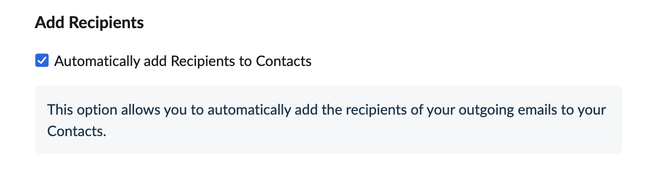 add recipients to contacts
