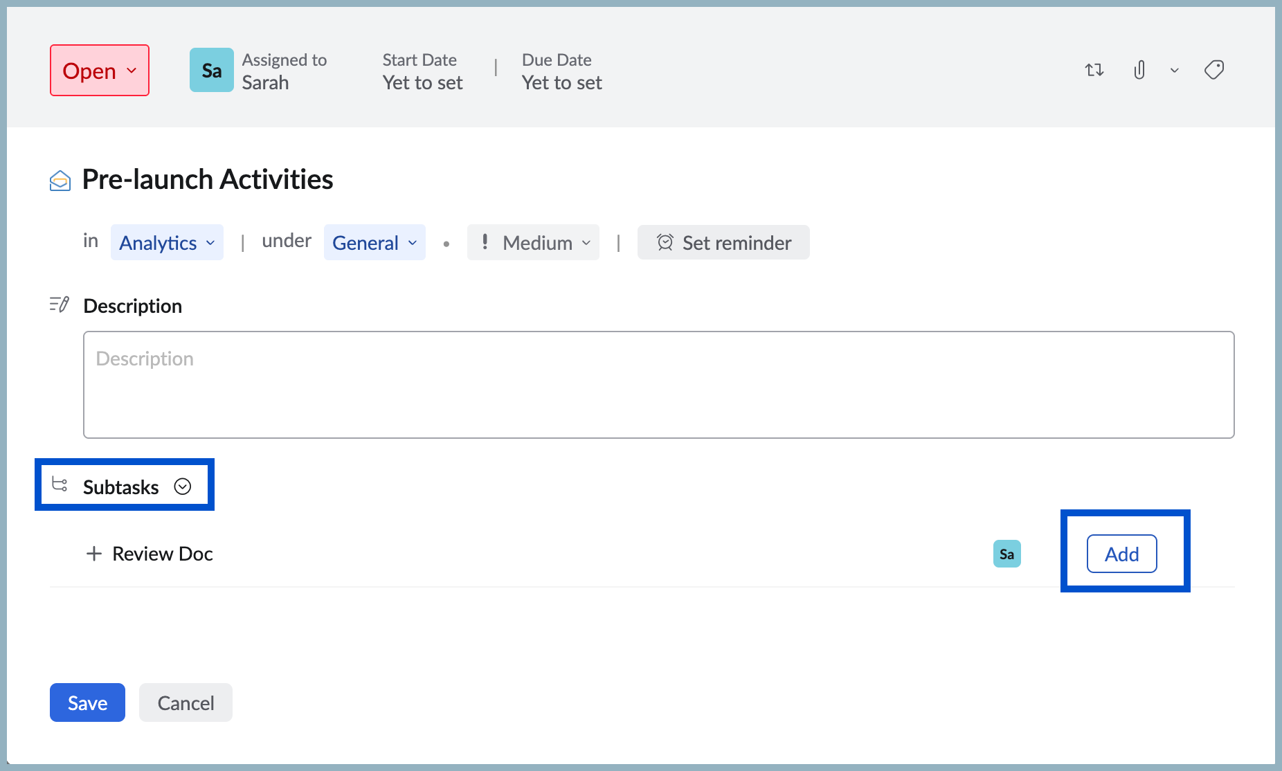 Subtasks Subtasks