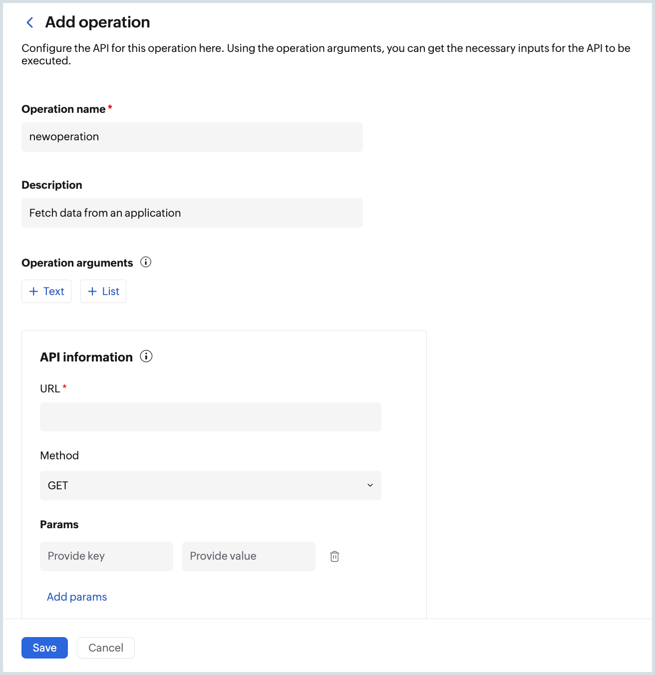 Add operation Add operation