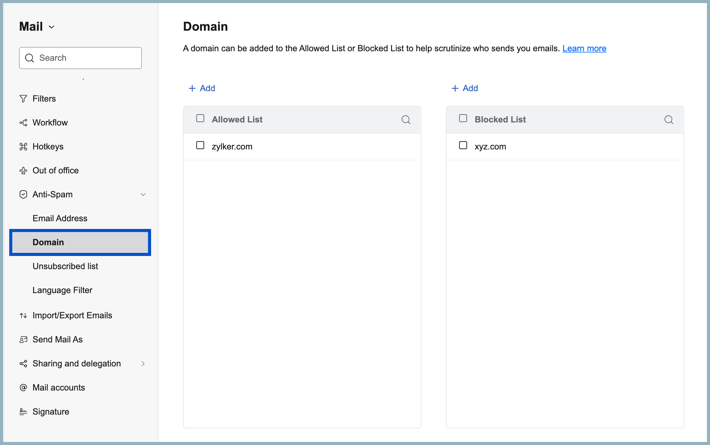 Allowlist and Blocklist Domains Allowlist and Blocklist Domains
