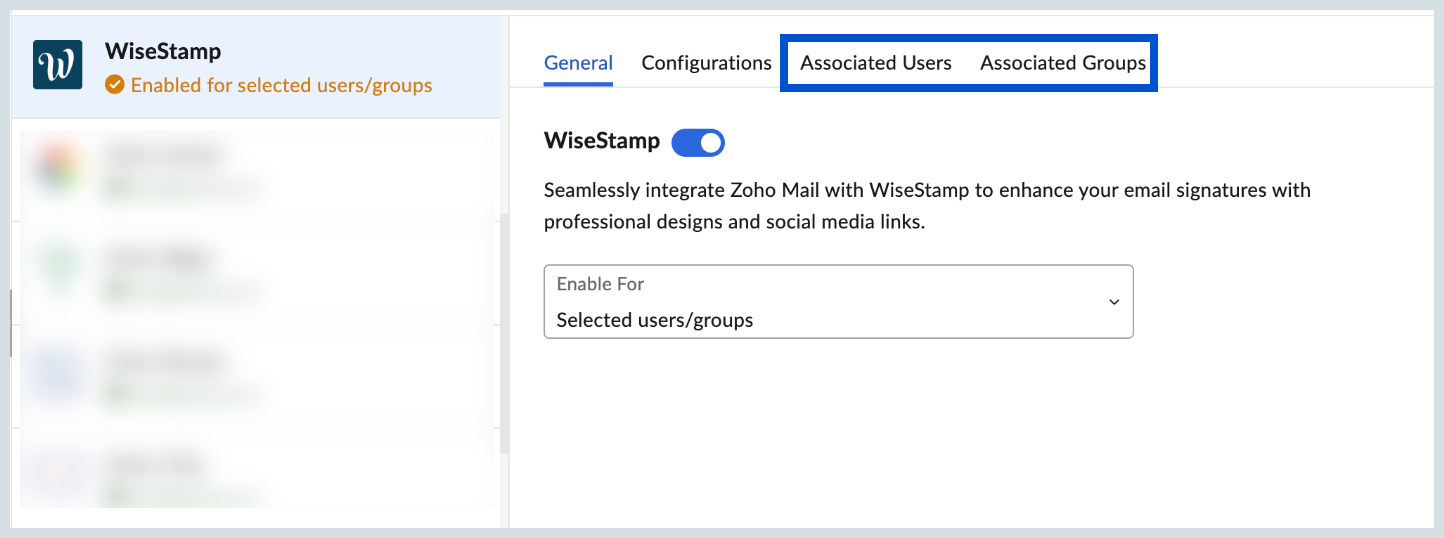 Associated Groups/Users