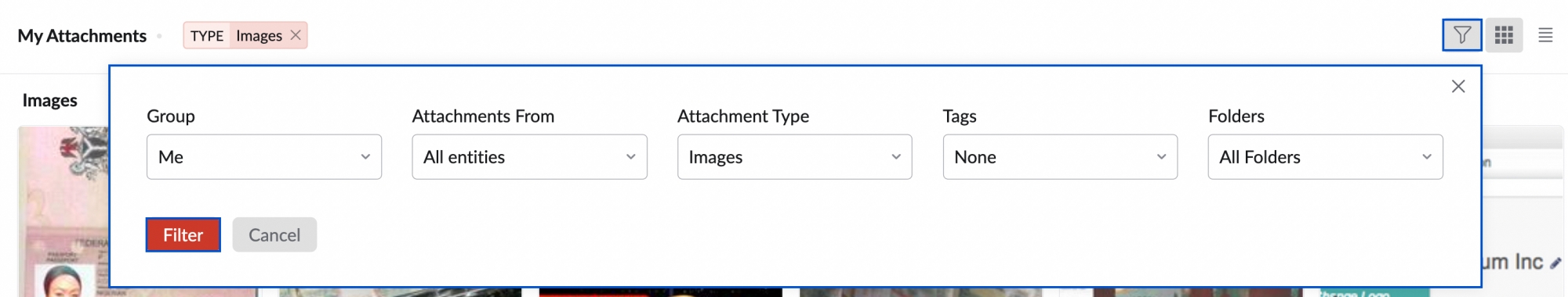 attachment filter