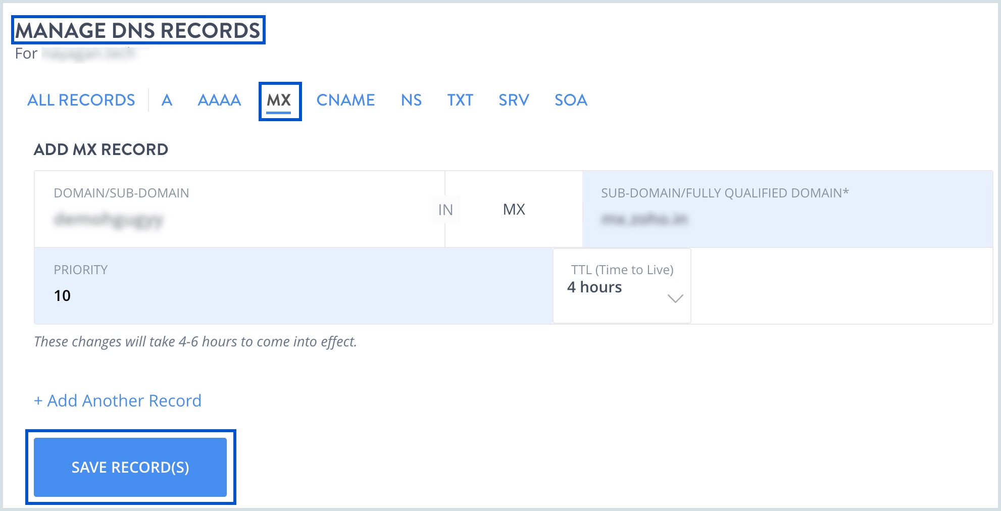 MX record addition MX record addition