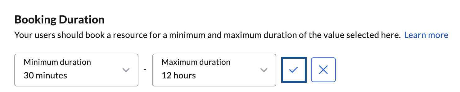 resource booking duration