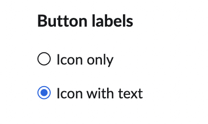 button labels