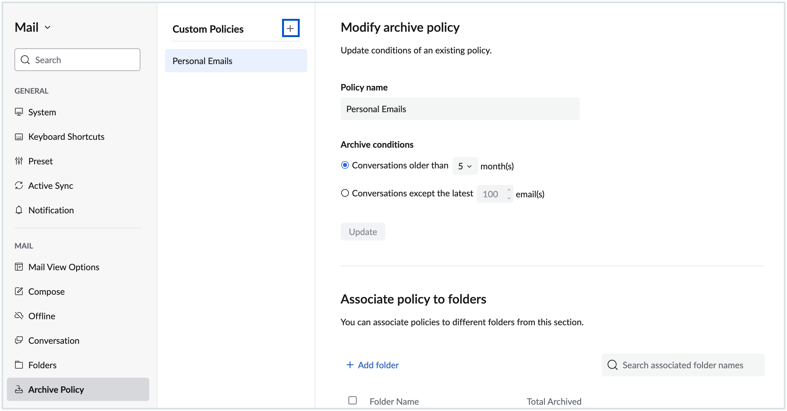 Create policy