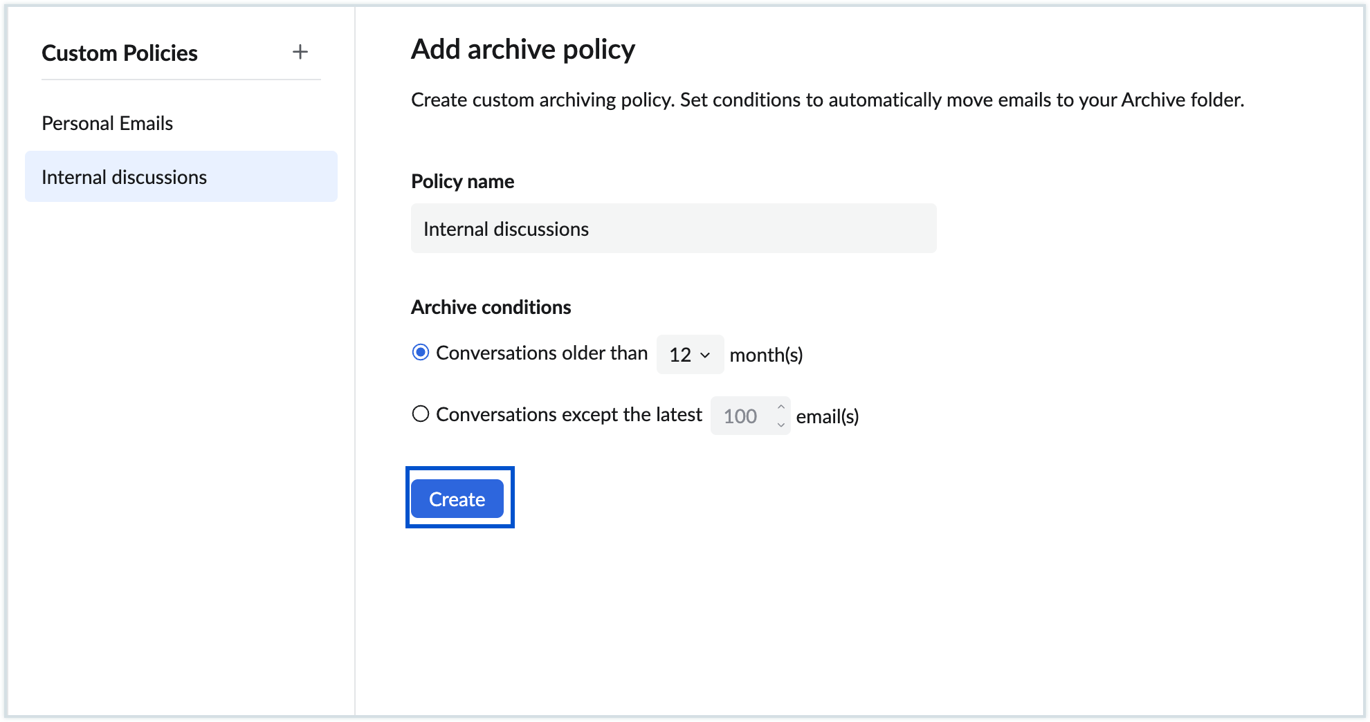 Policy details