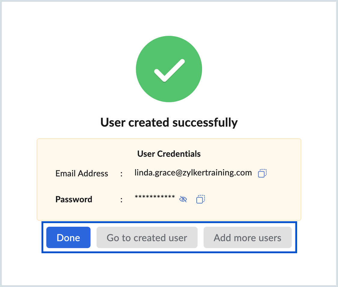 Creating user