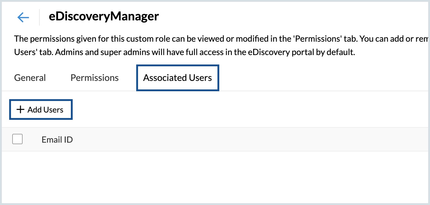 Associate users for role