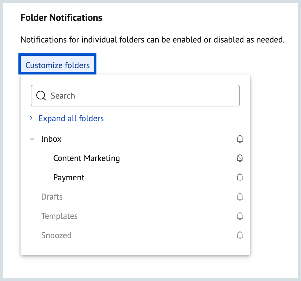 Customize folders Customize folders