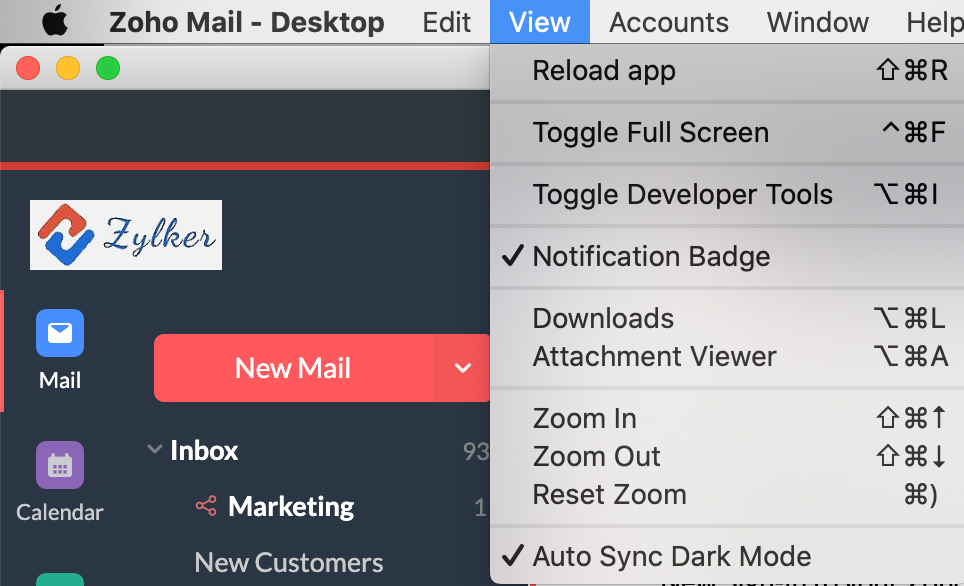 Help for New Mail for Desktop