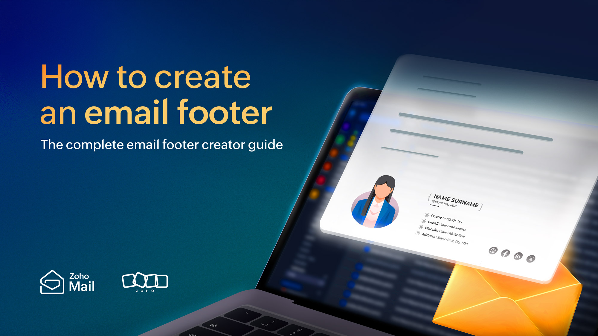 Create an email footer