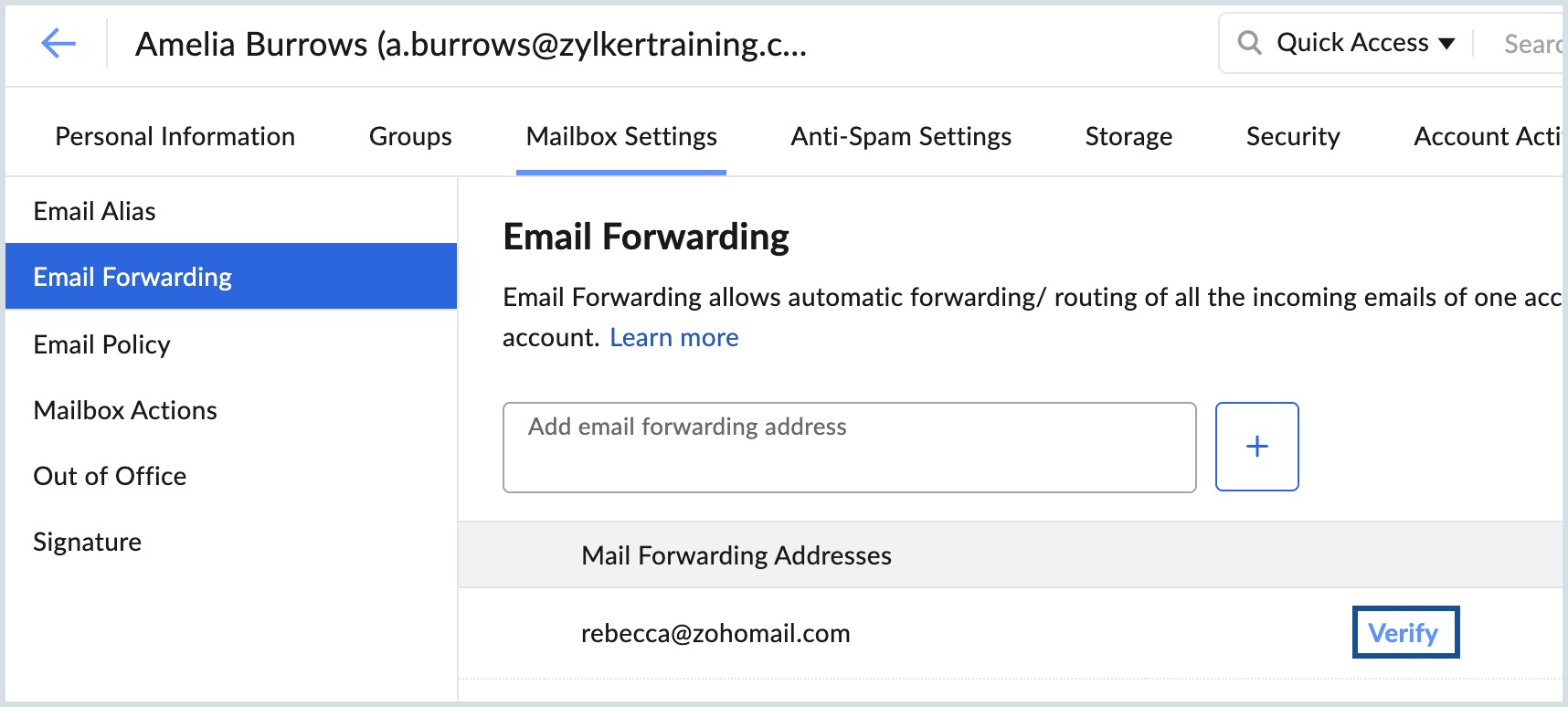 create email forwarding