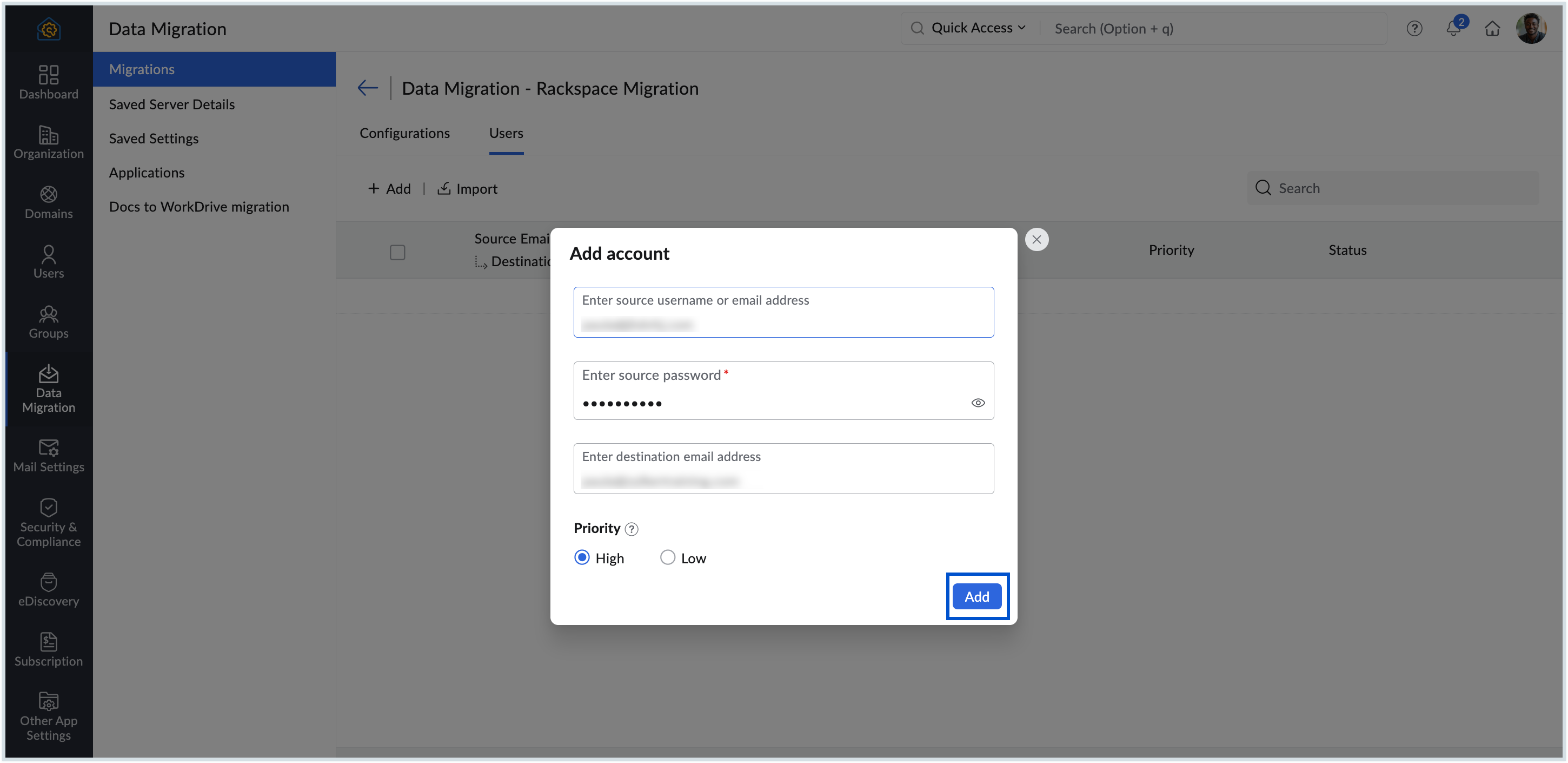 Enter user details Enter user details