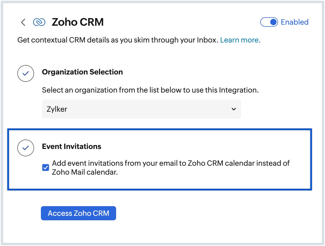 Add events to CRM calendar 