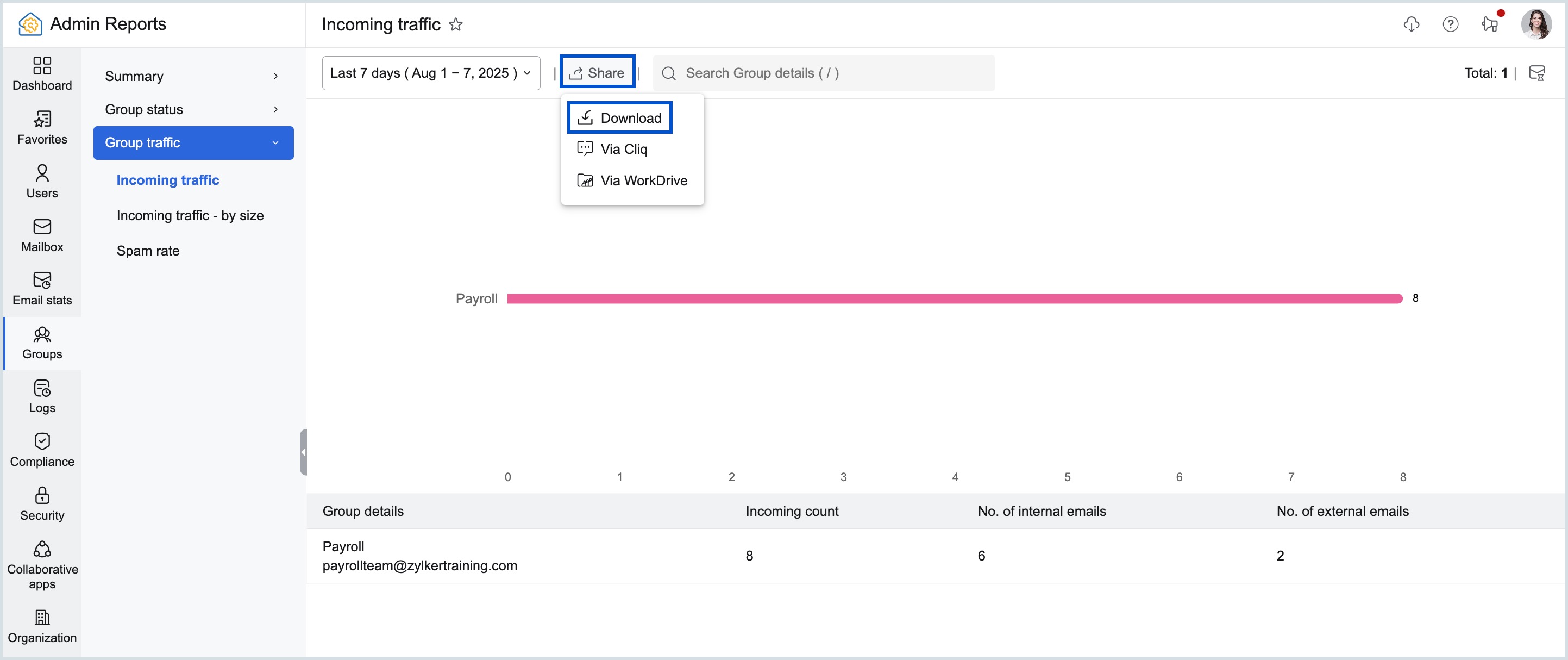 Download reports