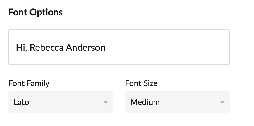 font options