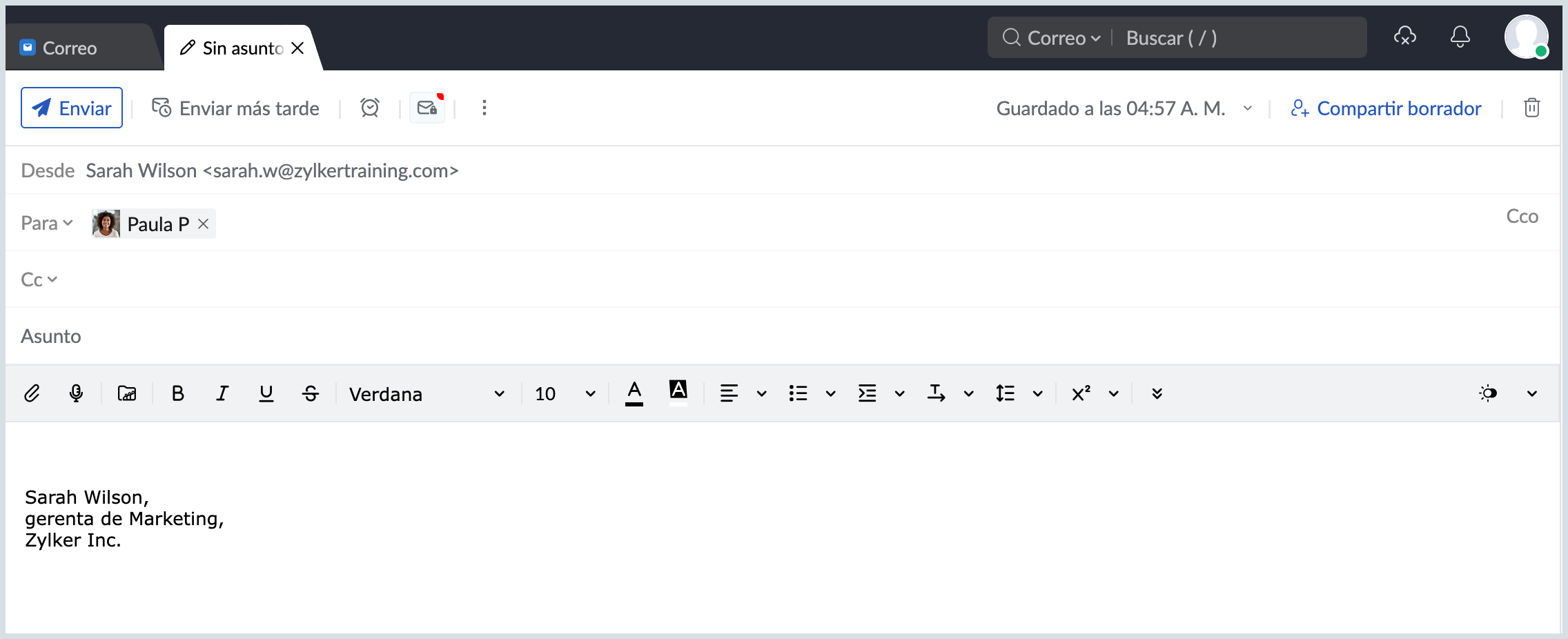 Email format