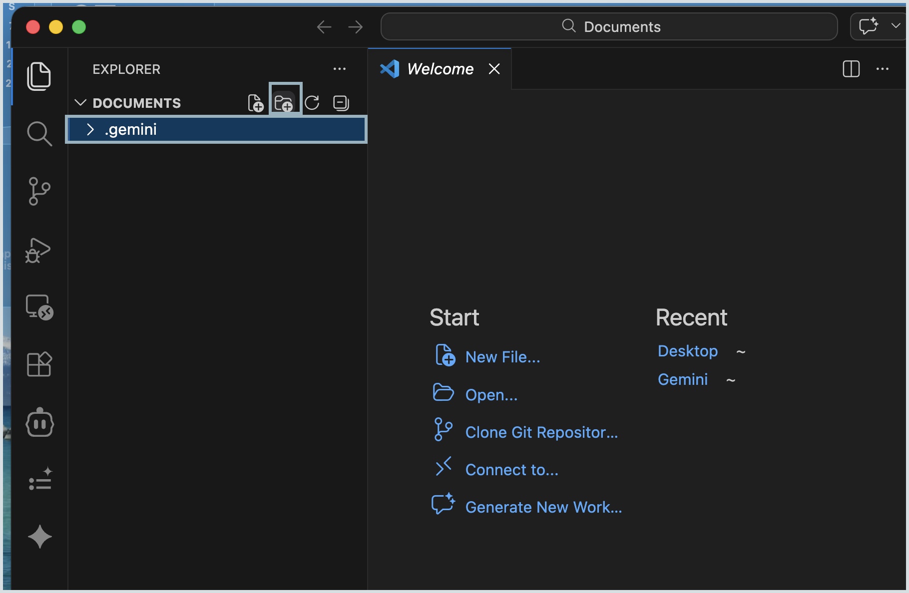 create new folder