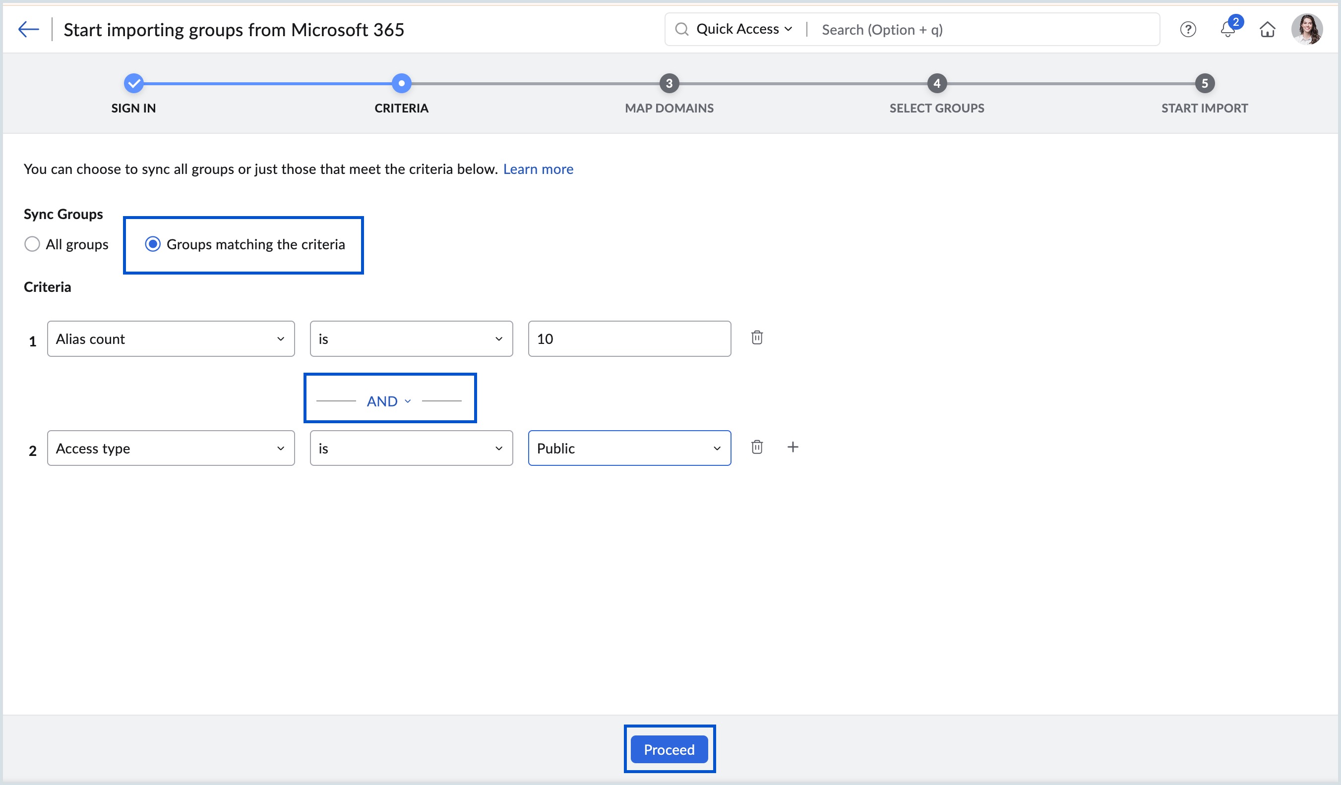 add groups based on criteria add groups based on criteria