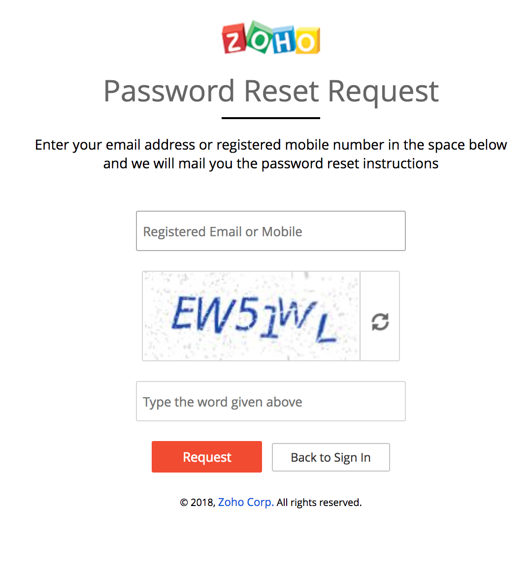 Password reset